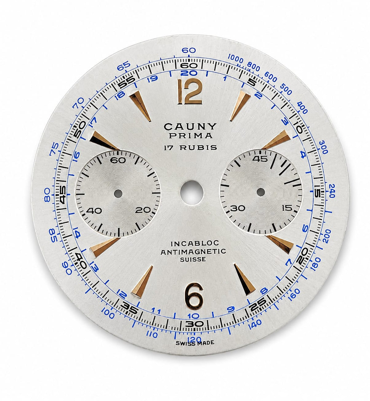 Cadran Cauny Prima Cronograph – NOS (New Old Stock)