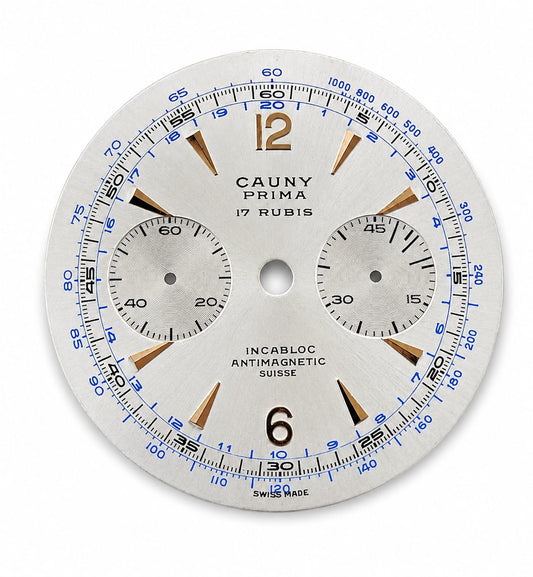 Cadran Cauny Prima Cronograph – NOS (New Old Stock)